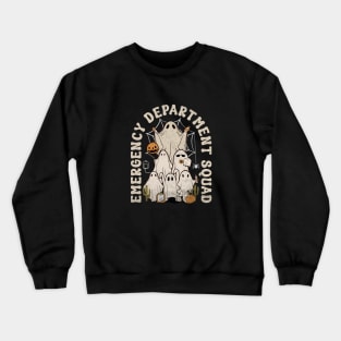 Er Nurse Vintage Halloween Spooky Emergency Department Squad Crewneck Sweatshirt